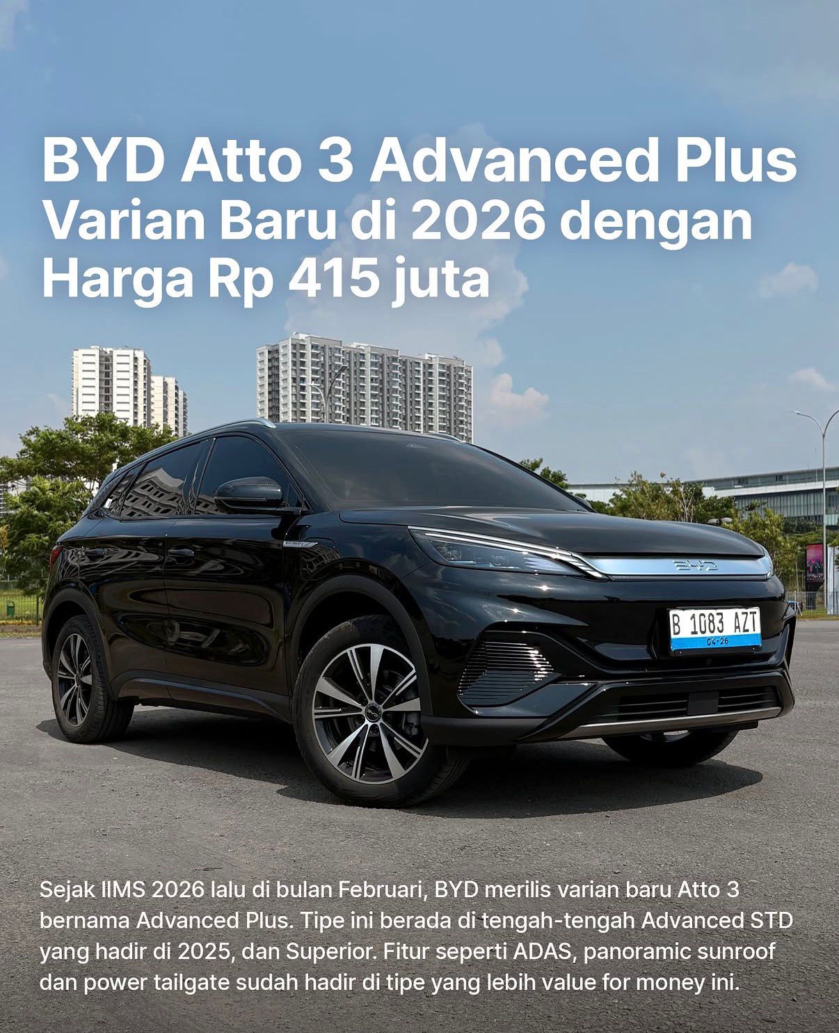 BYD Atto 3 Indonesia: SUV Listrik Stylish & Harga Terbaru 2026