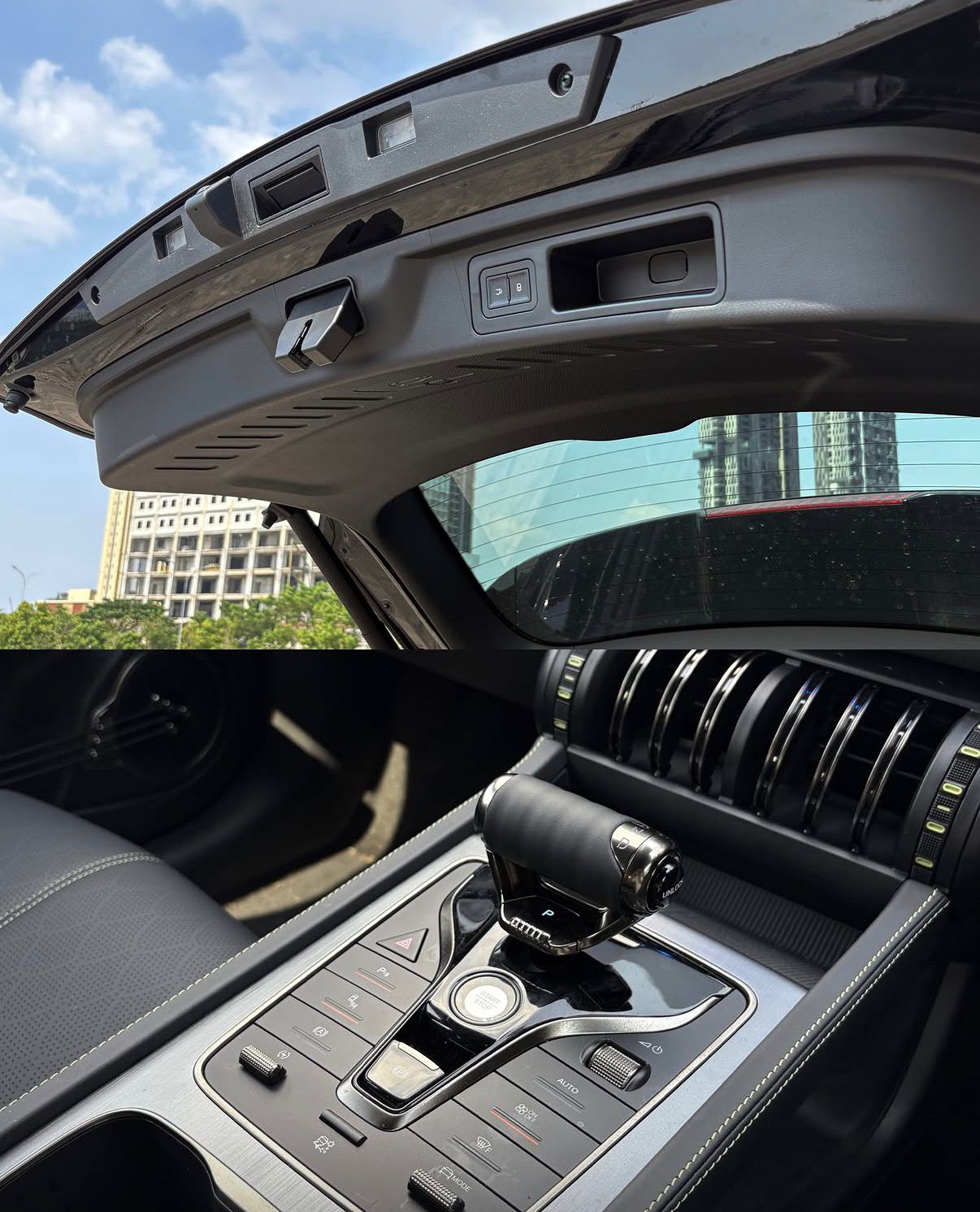 Fitur Power Tailgate otomatis dan tuas transmisi futuristik BYD Atto 3